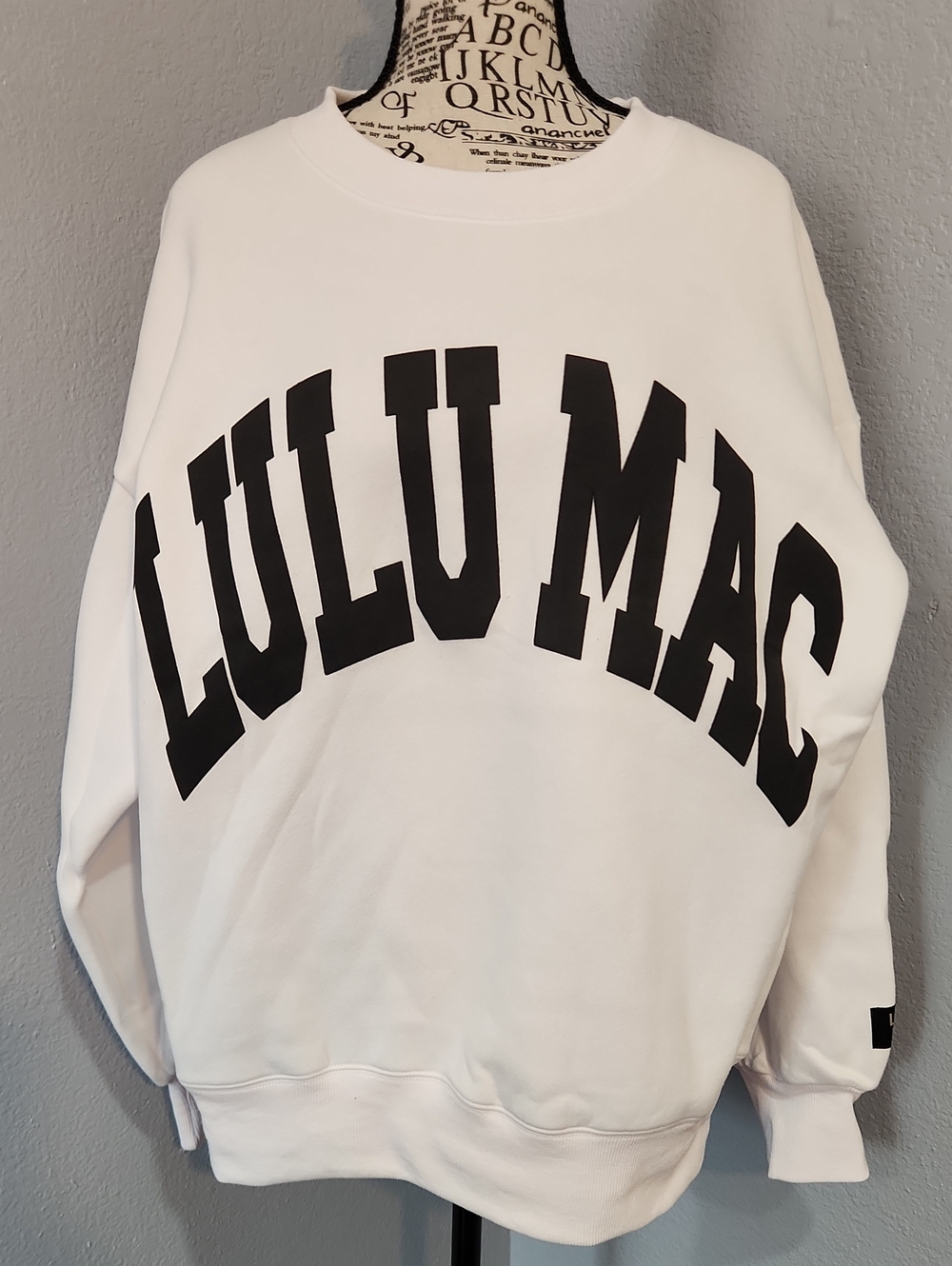 Lulu Mac White Sweatshirt.